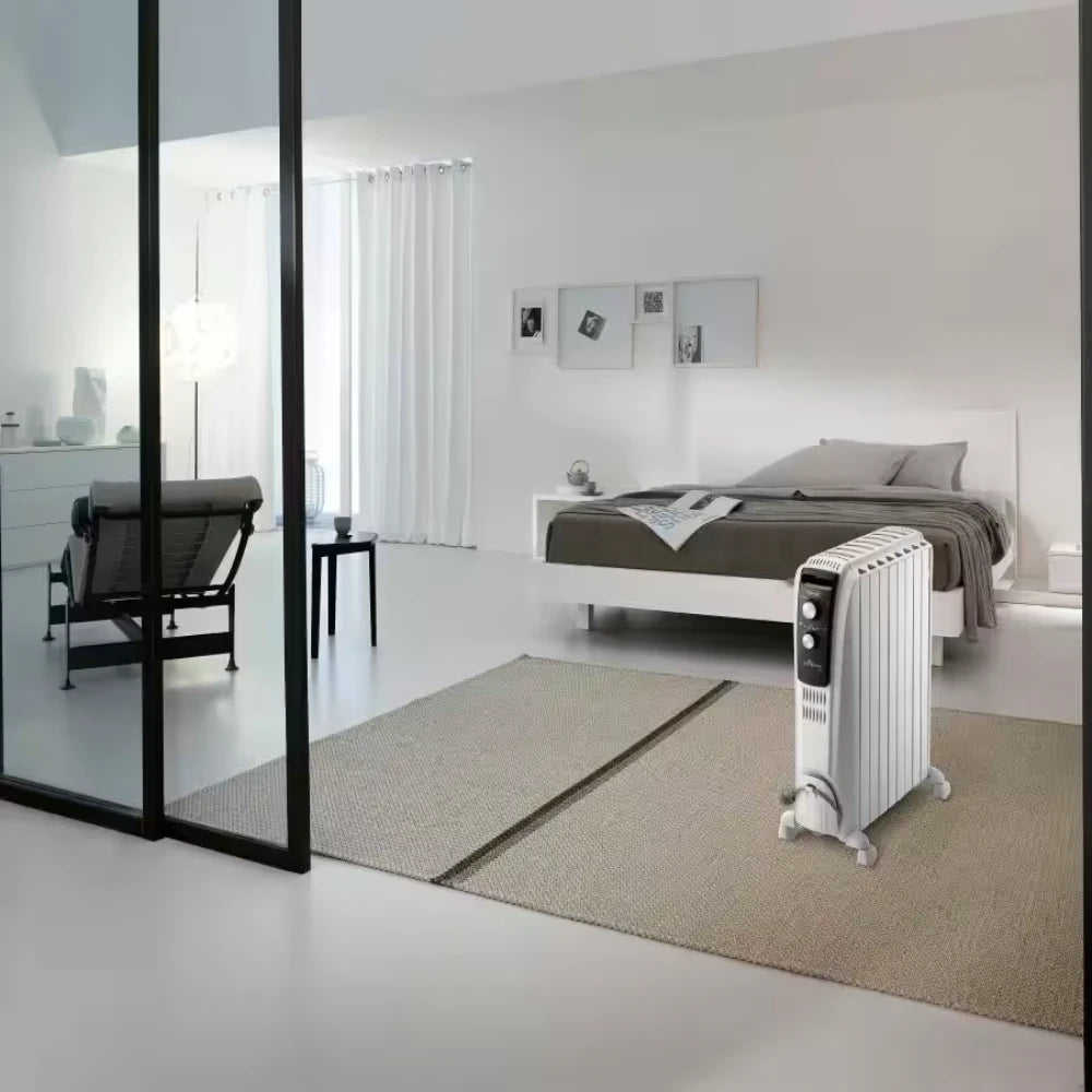 Delonghi Dragon 4 2kw Oil Filled Radiator with Mechancial Timer - White | TRD40820T