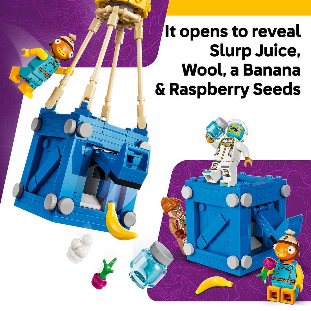 LEGO Fortnite Supply Drop 77080 - captioned product view. 314 pieces. Ages 10+.