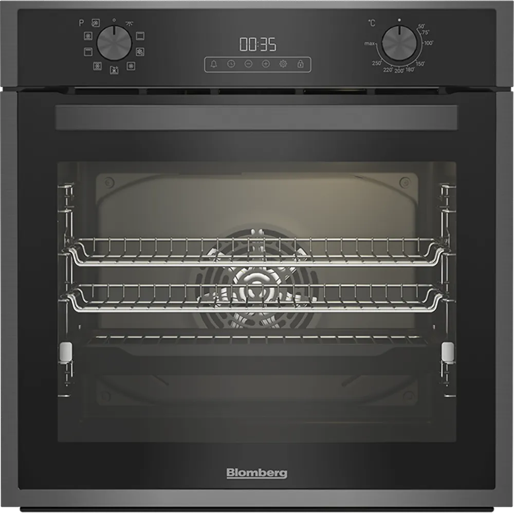 Blomberg AeroChef Built In Single Oven Multifunction - Dark Steel | ROEN9222DX
