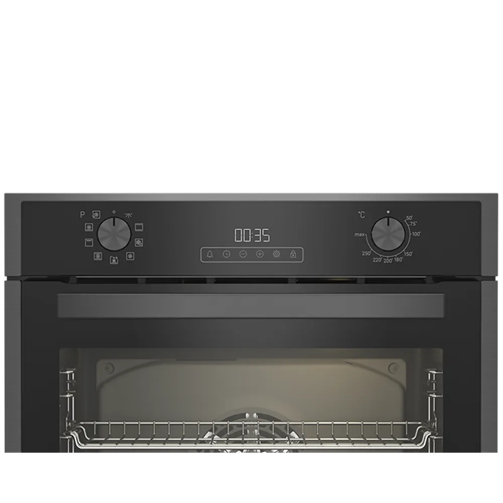 Blomberg AeroChef Built In Single Oven Multifunction - Dark Steel | ROEN9222DX