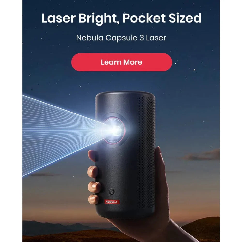 Nebula Capsule 3 1080p Mini Portable Projector - Black | D2425212