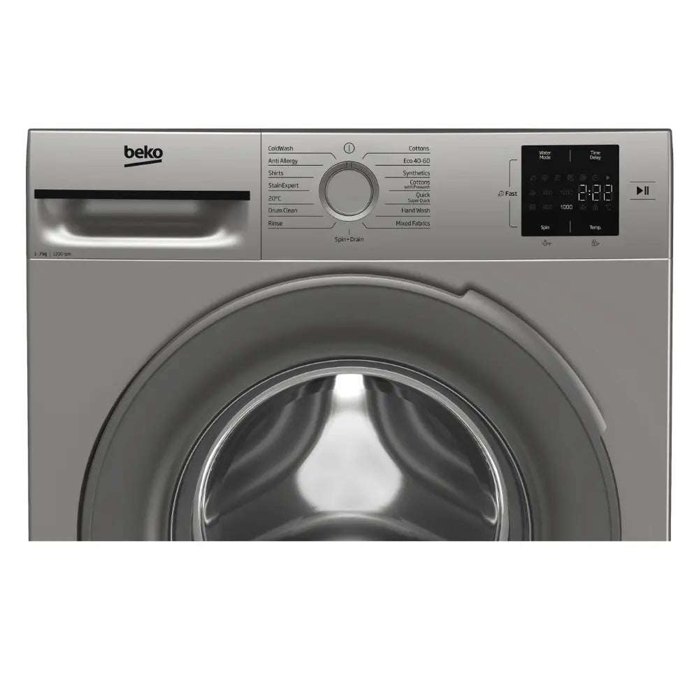 Beko 7kg 1200 Spin Washing Machine - Silver | BM1WT3721S