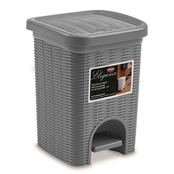 Elegance Pedal Bin 6 Litre - Light Grey | 55228