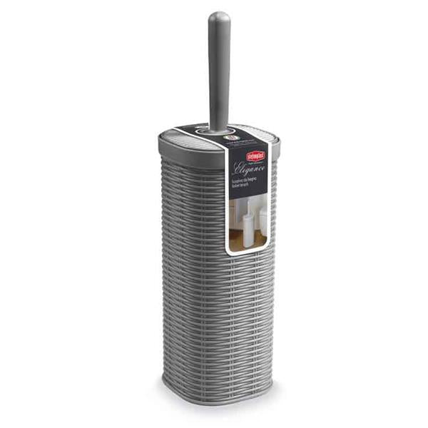 Elegance Toilet Brush Set Light Grey Wicker | Heavins