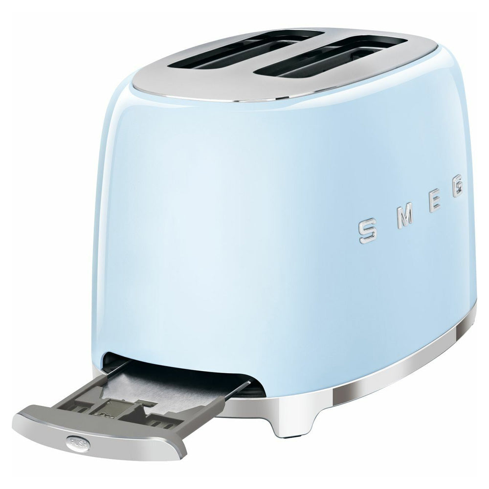 Smeg 50's Retro Style Aesthetic 2 Slice Toaster - Pastel Blue | TSF01PBUK