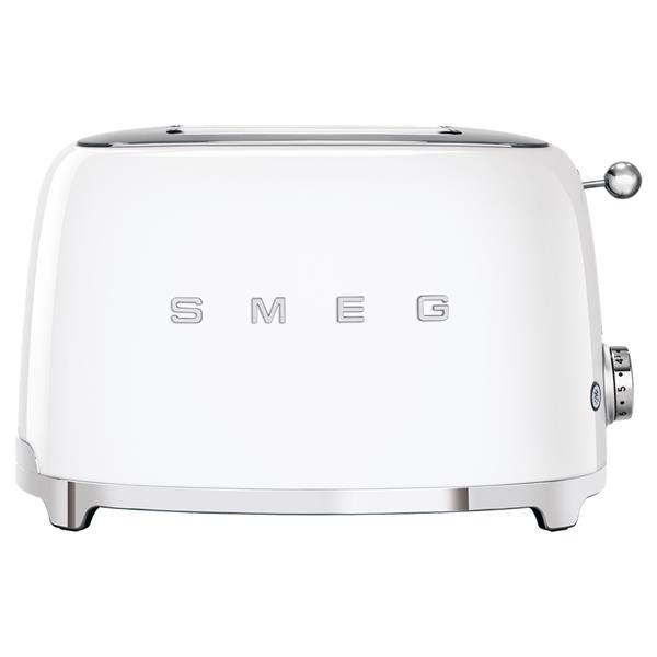 Smeg 50's Retro 2 Slice Toaster White 1670W | TSF01WHUK