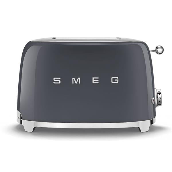 Smeg 50's Retro Style Aesthetic 2 Slice Toaster - Slate Grey | TSF01GRUK
