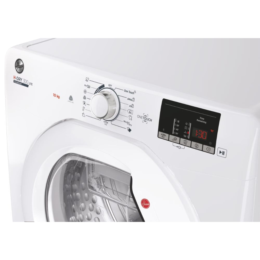 Hoover Aquavision H-Dry 300 10 kg Condenser Tumble Dryer - White | HLEC10DE-80