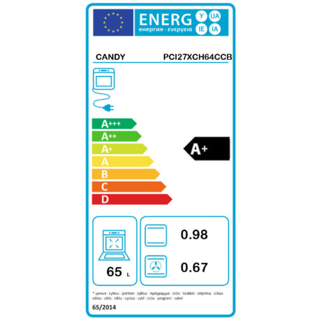 Candy Built In Electric Single Oven and Ceramic Hob Pack - Stainless Steel | PCI27XCH64CCBS