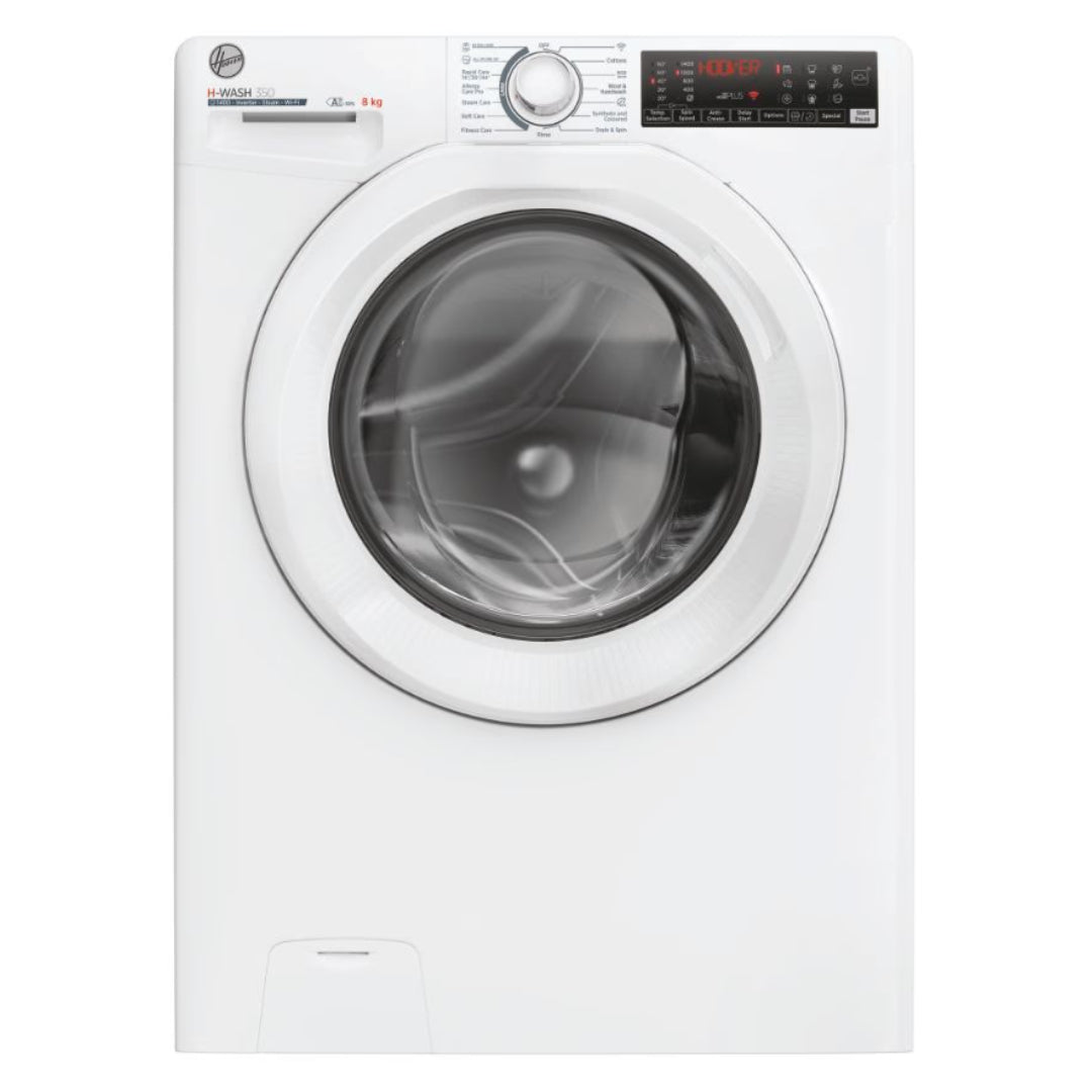 Hoover H Wash 8kg 1400 Spin Washing Machine - White | H3WPS486TAM6-80