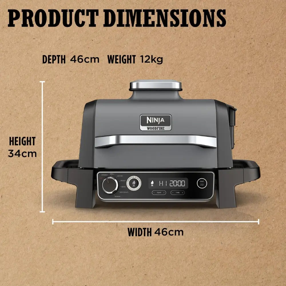 Ninja Woodfire Electric BBQ Grill & Smoker and Air Fryer | OG701UK