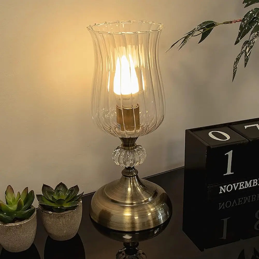 Anika Hurricane Touch Control Table Lamp in Brass | 62480