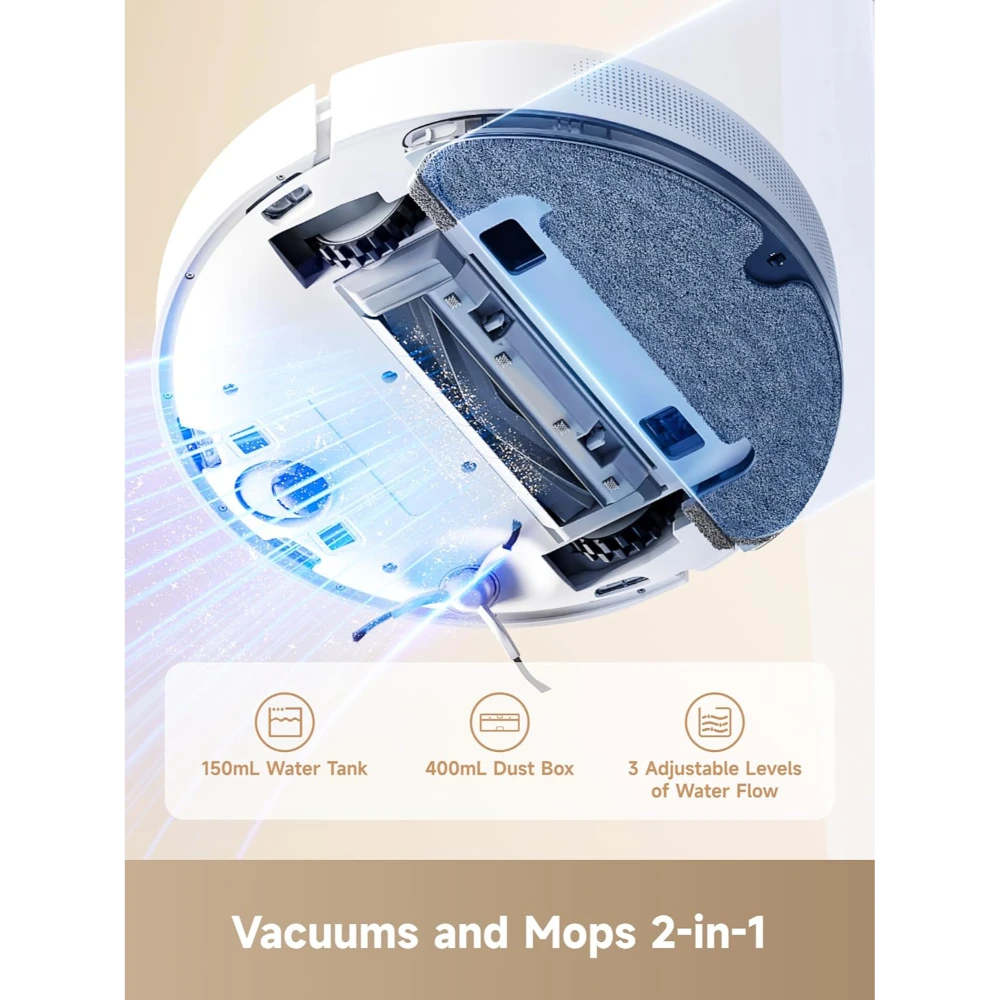 Dreame D10 Plus Gen 2 Robot Vacuum Robotic Vac - White | RLD32GD