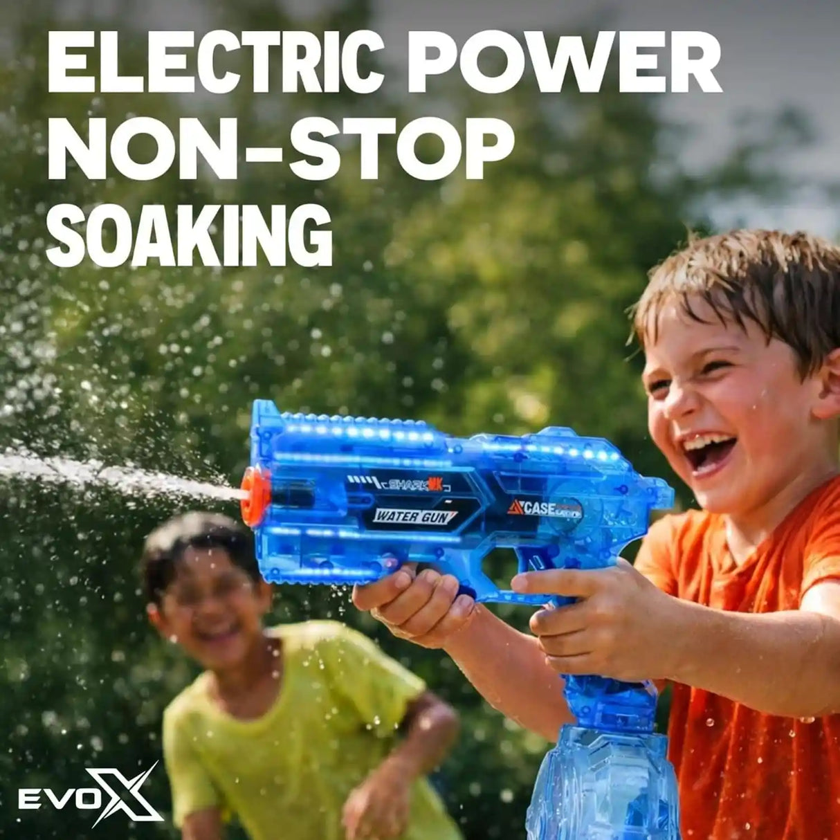 Evo-X Rapid Fire Light Up Electric Rechargable Water Gun | EVW000301