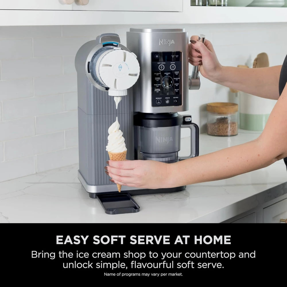 Ninja Swirl by CREAMi 13 in 1 Soft Serve and Ice Cream Maker - Platinum Silver | NC701UK