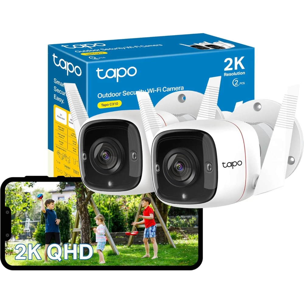 TP-Link Tapo C310 Outdoor Security Camera 2 Pack | TAPOC310P2