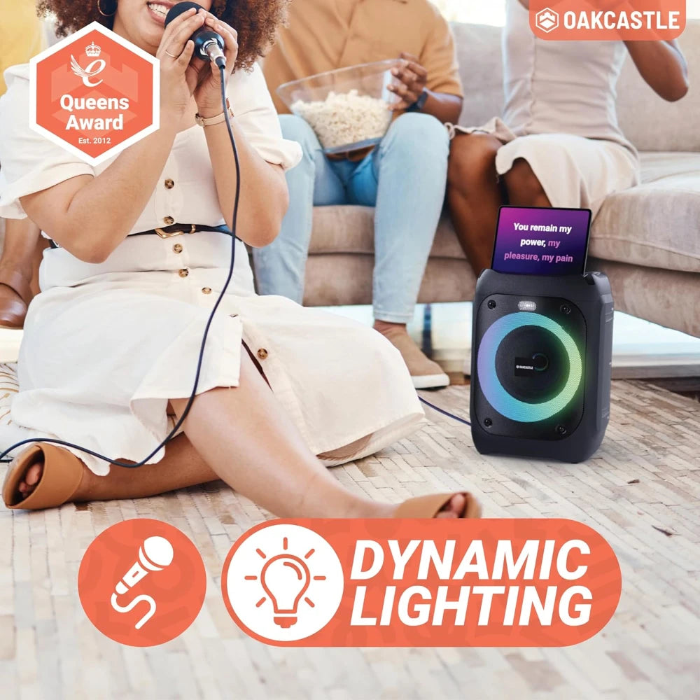 Majority PS100 Portable Wireless Bluetooth Party Speaker with Karaoke Micophone - Black | 1000002991