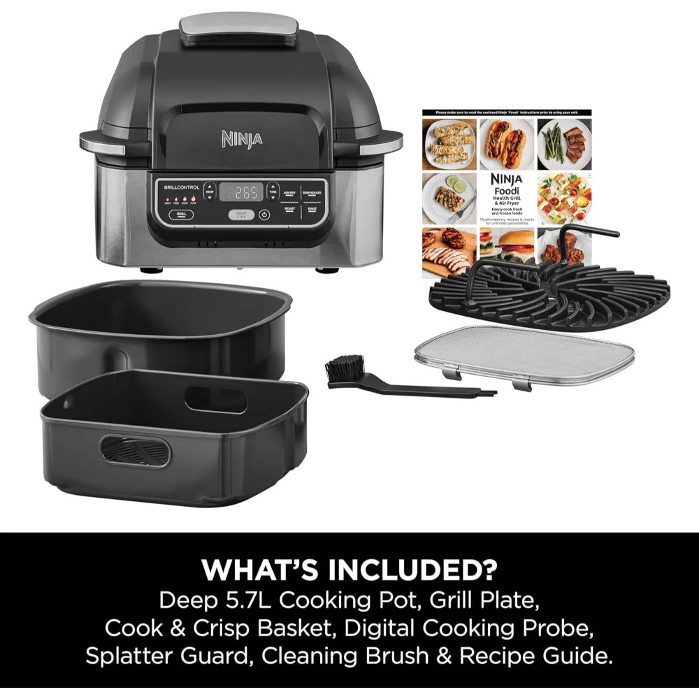 Ninja Health Grill & Air Fryer - Black | AG301UK