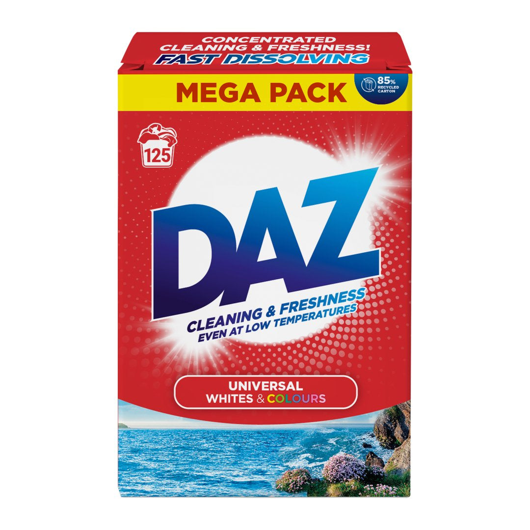 Daz Universal Whites & Colours Washing Powder 125 Wash - 6.25kg