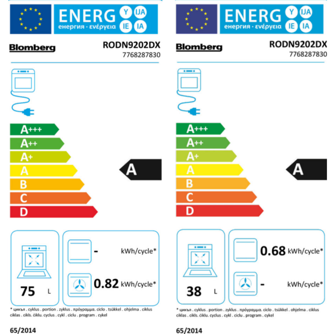 Blomberg Built In Electric Double Oven - Graphite | RODN9202DX