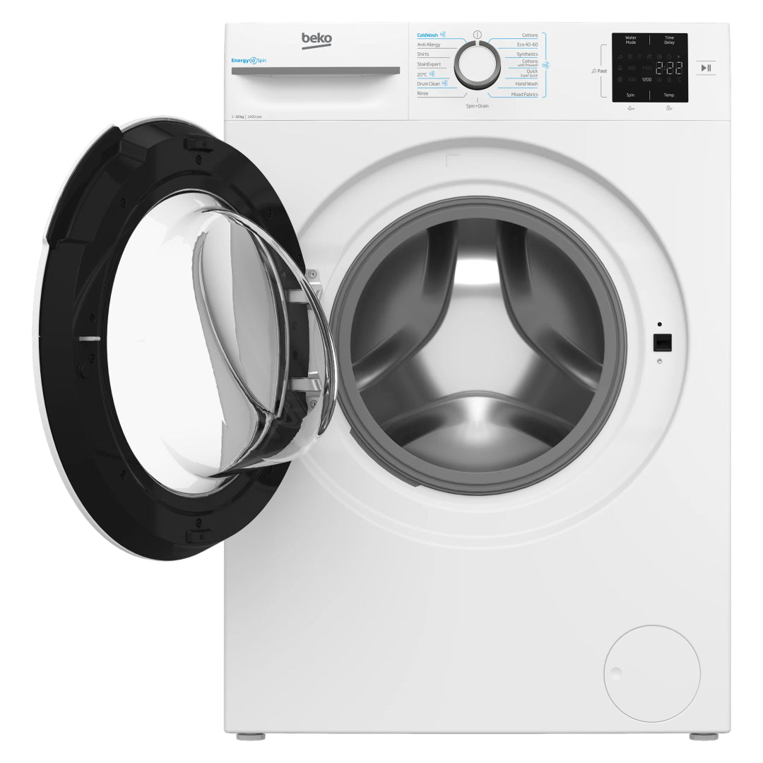 Beko Energy Spin 10kg 1400 Spin Washing Machine - White | B3W31041W