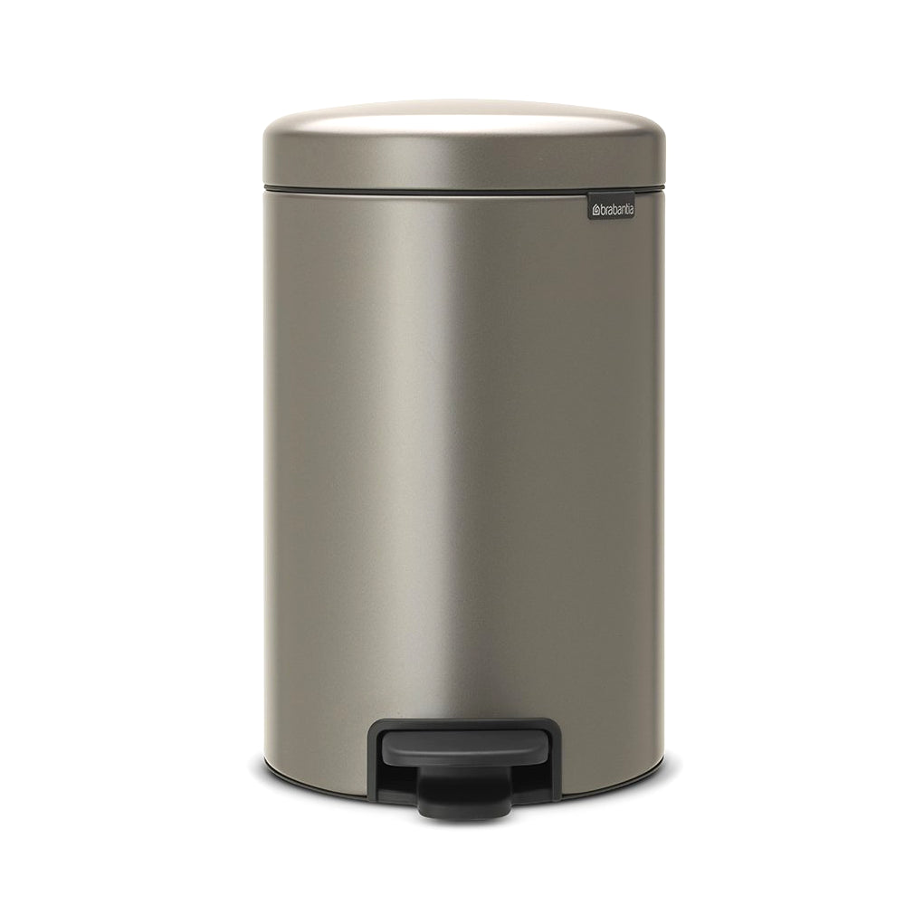Brabantia 12 Litre New Icon Pedal Bin - Platinum | 113628