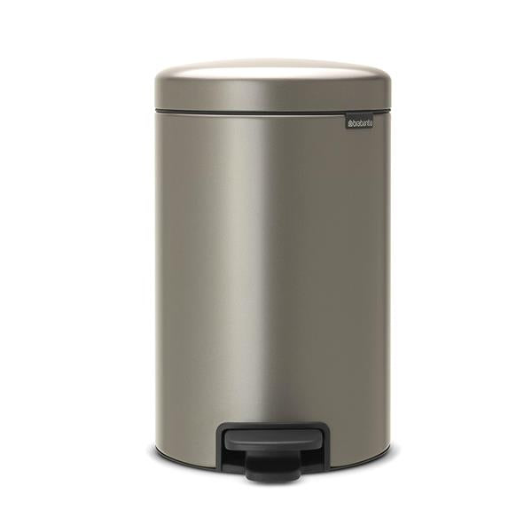 Brabantia 12 Litre New Icon Pedal Bin - Platinum | 113628