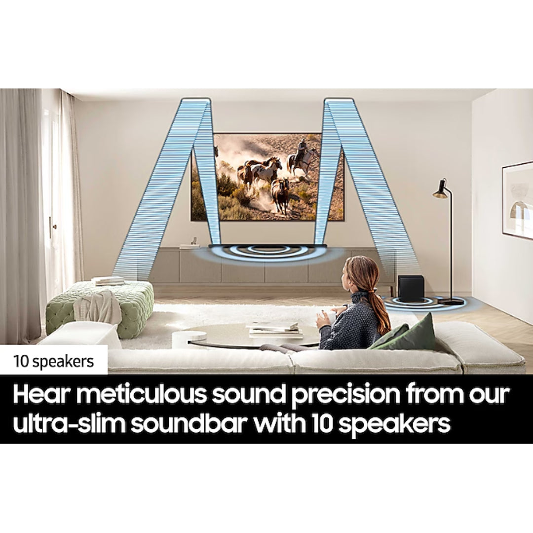 Samsung S800D Ultra Slim Lifestyle Soundbar with Subwoofer with Dolby Atmos - Black | HW-S800D/XU