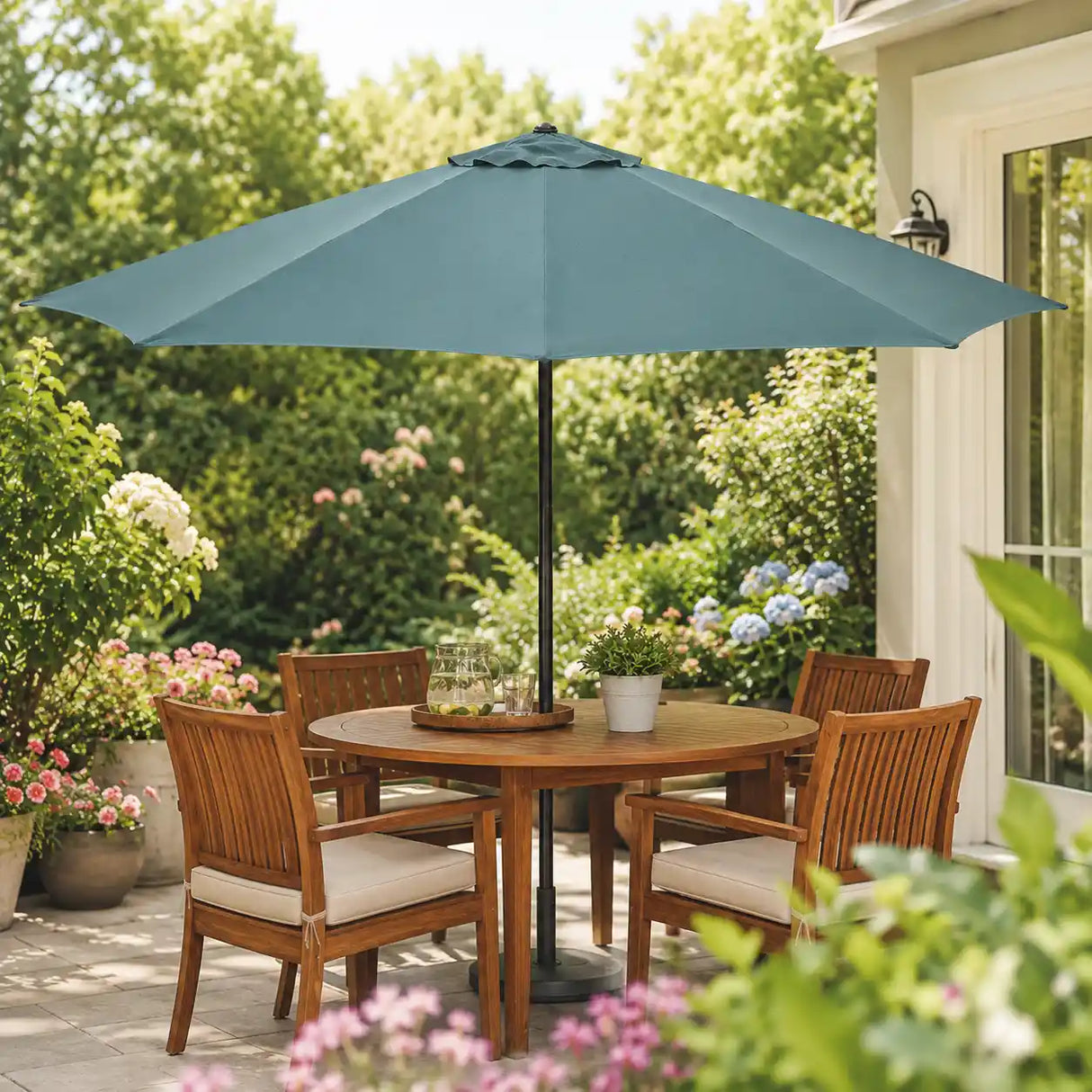 Euroactive Crank and Tilt Garden Parasol 2.7 Metre - Green