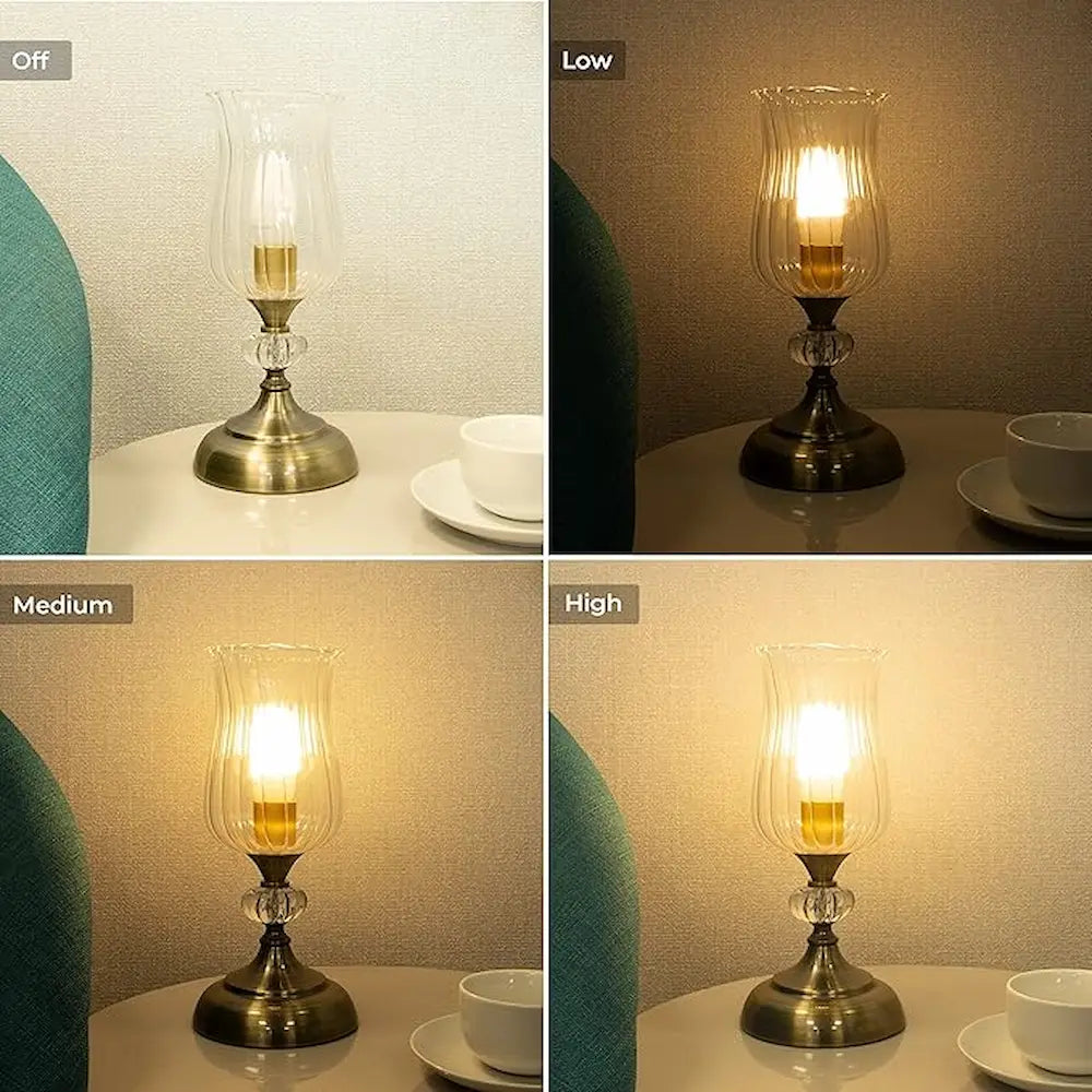 Anika Hurricane Touch Control Table Lamp in Brass | 62480