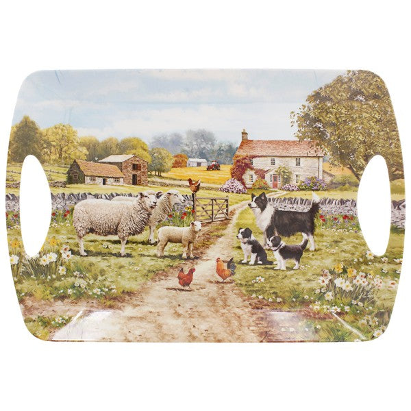 Dunlevy Collie Sheep Serving Tray with Handles - Large | PG6847