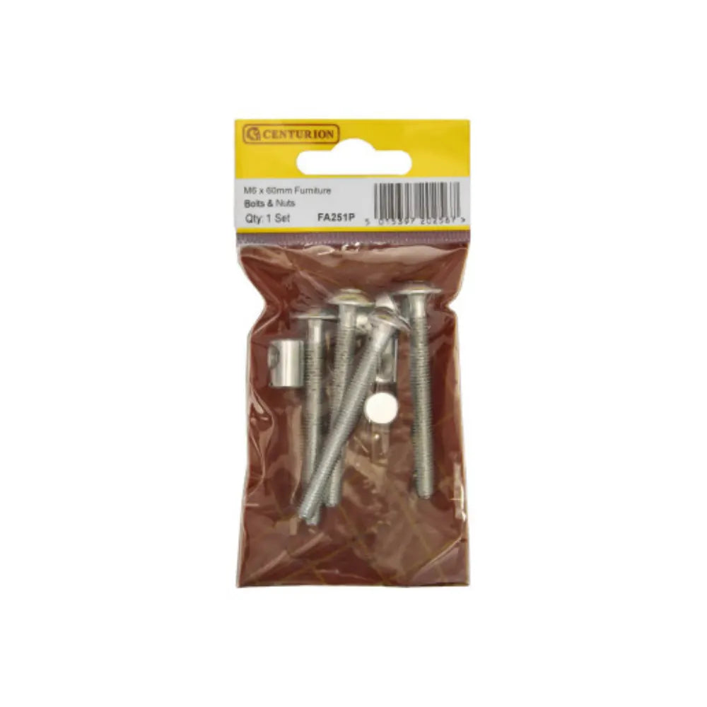 Centurion 6mm x 100mm Furniture Bolt and Nut 2 Pack ( Cod and Bed Bolts ) | FA251P
