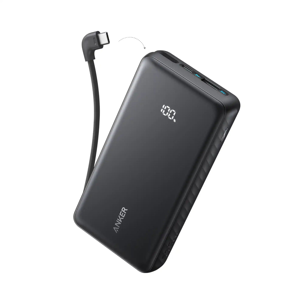 Anker Zolo Power Bank 10,000mAh 22.5W with Built In USB-C Cable - Black | A110DH11
