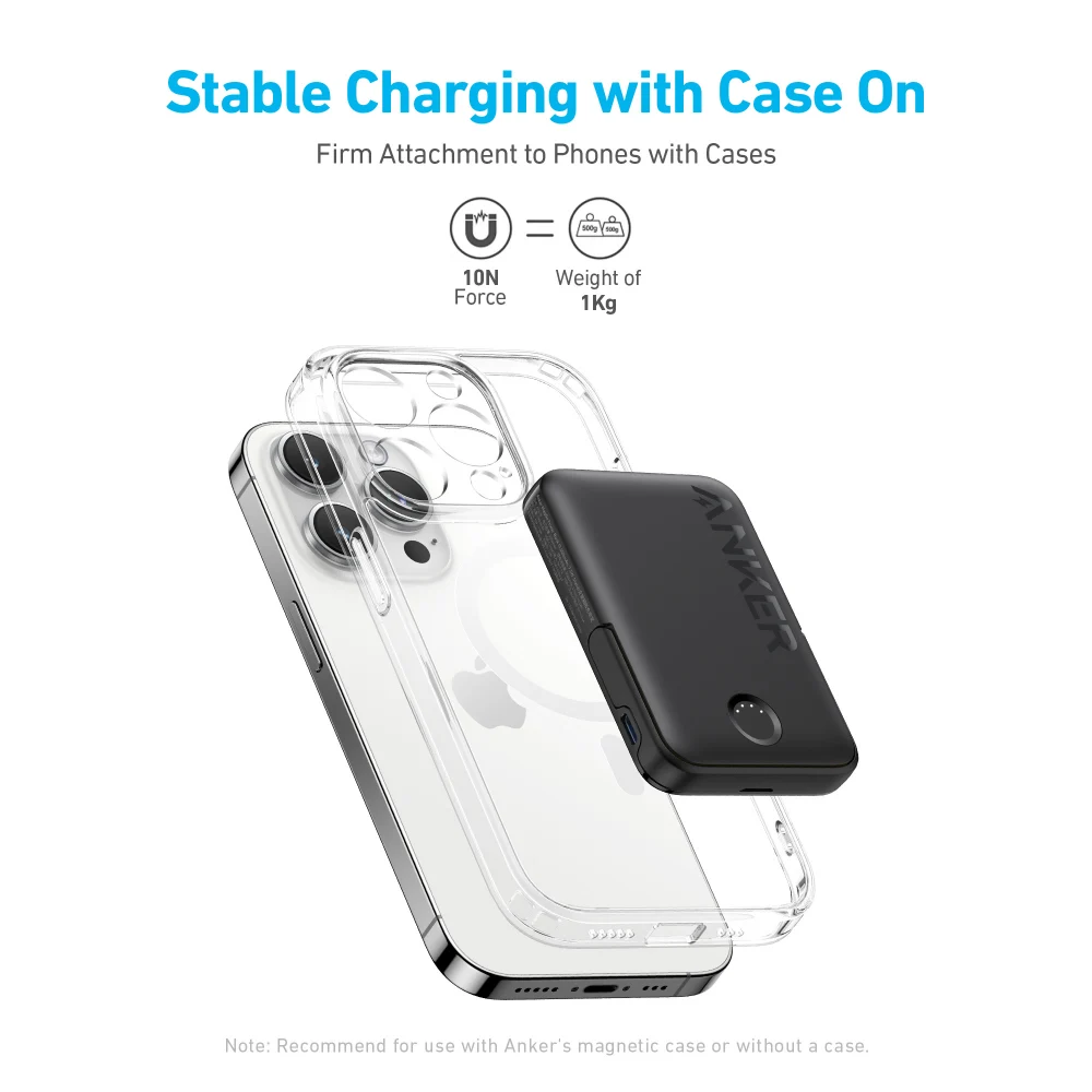 Anker 322 MagGo Wireless Power Bank 5000mAh 7.5W - Black | A1618G11