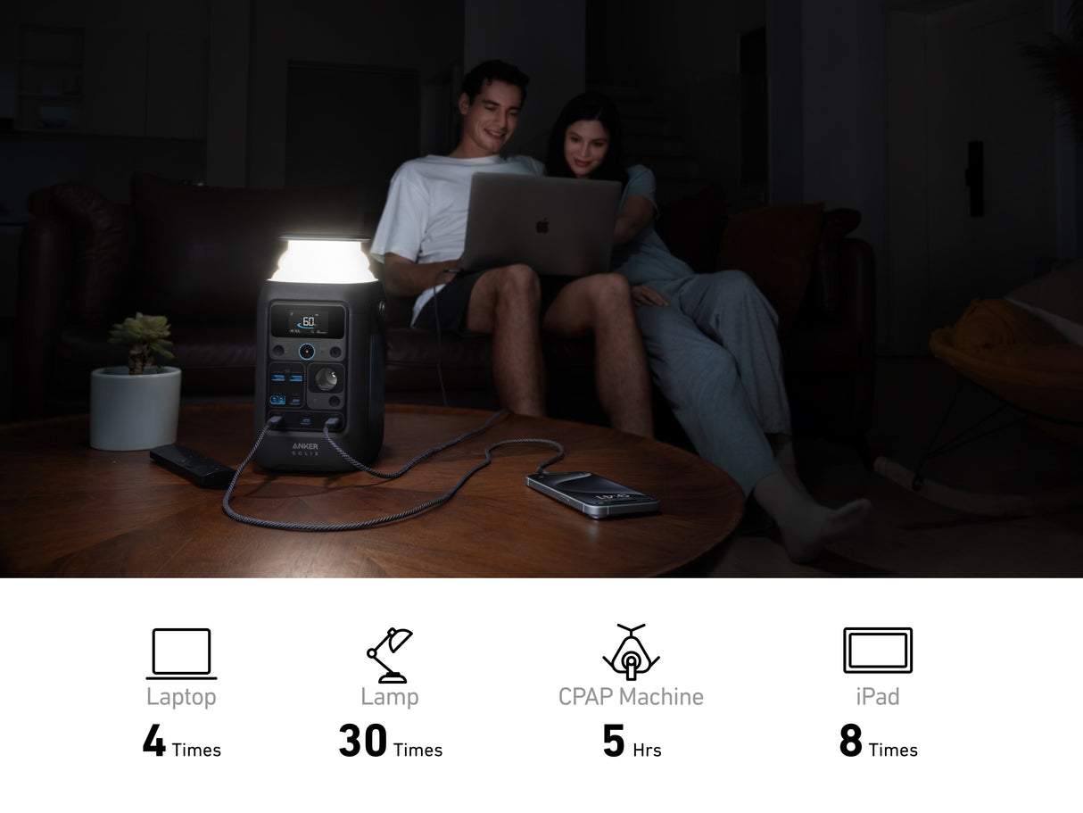 Anker Solix C300X DC Portable Power Station ( Backup Battery ) 300W | A1728011