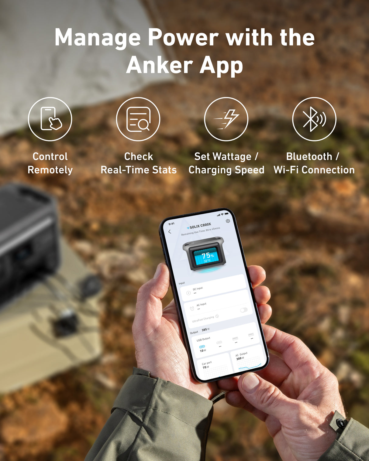 Anker Solix C800X Plus 768wh Portable Power Station Generator Powerbank | A1755211