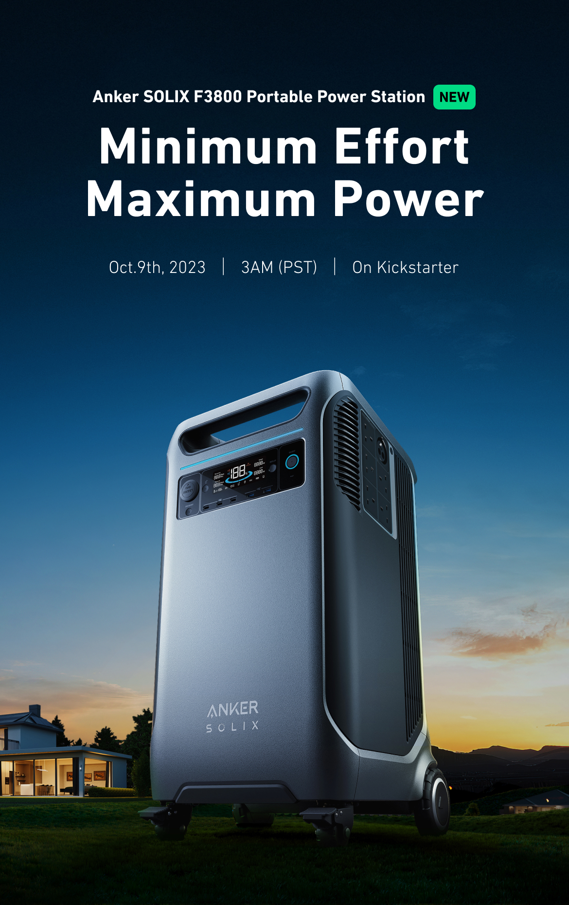 Anker SOLIX F3800 Portable Power Station Battery Backup ( 3840Wh - 6000W ) | A1790211