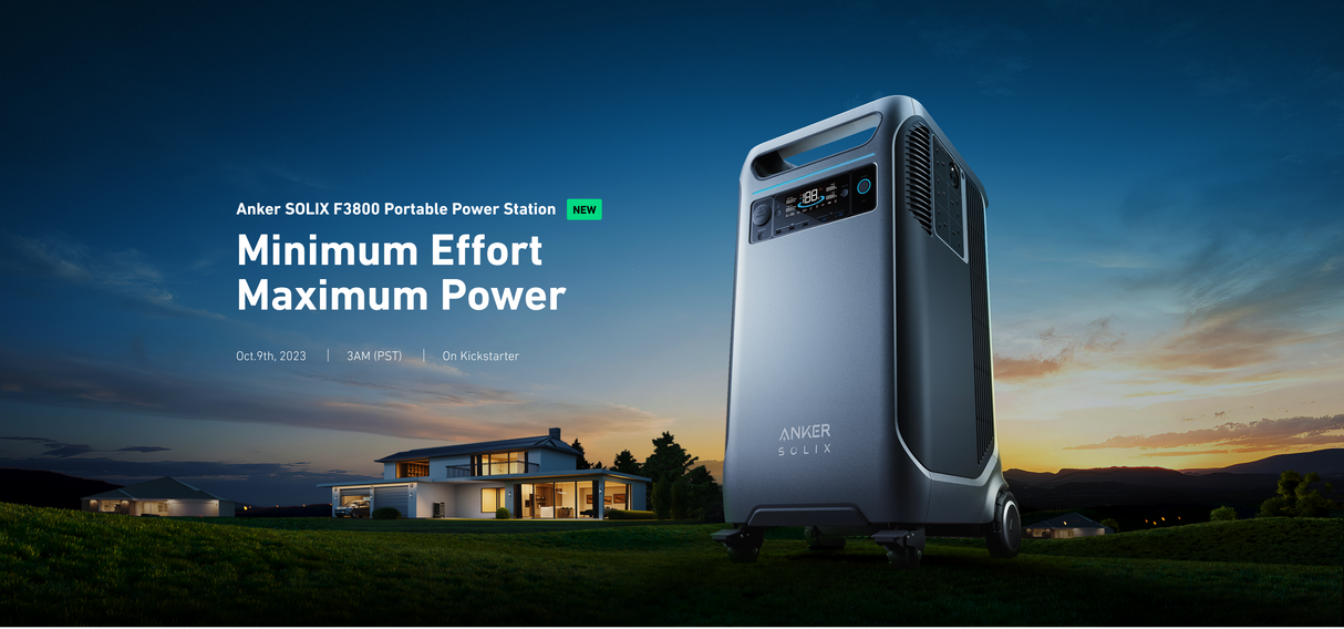 Anker SOLIX F3800 Portable Power Station Battery Backup ( 3840Wh - 6000W ) | A1790211