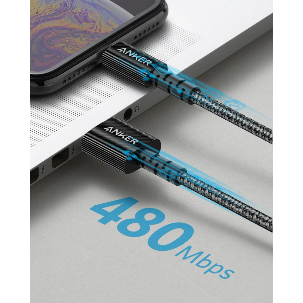 Anker PowerLine Select+ USB A to Lightning Charging Cable 90cm - Black | A8012H12