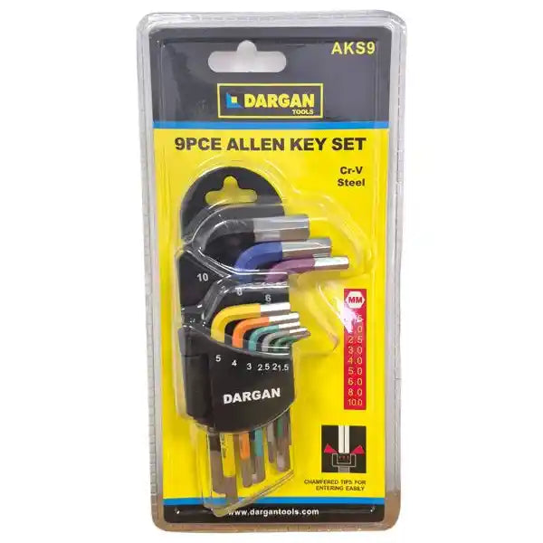 Dargan Metric Allen Key Set in Holder 9 Piece | AKS9