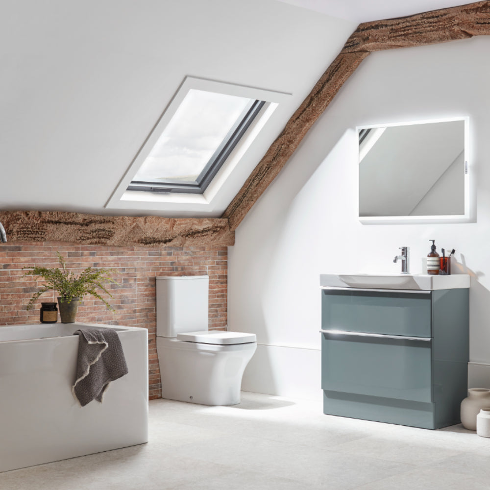 Roper Rhodes | Academy Vanity Units | 600 to 1000mm | Gloss White, Matt Derwent Blue, Gloss Agave