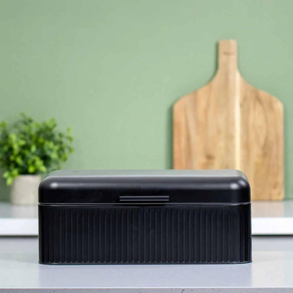 Blackmoor Tea Coffee Sugar and Bread Bin Set - Black | 67769