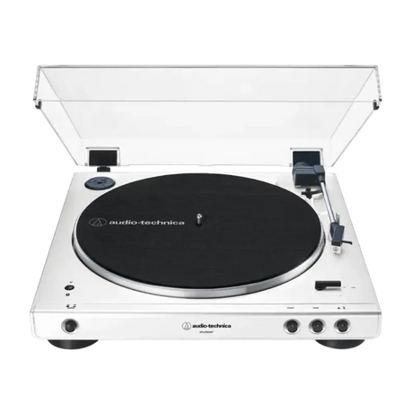 Audio Technica Automatic Wireless Belt-Drive Stereo Turntable Record Player - White | ATLP60XWHBT
