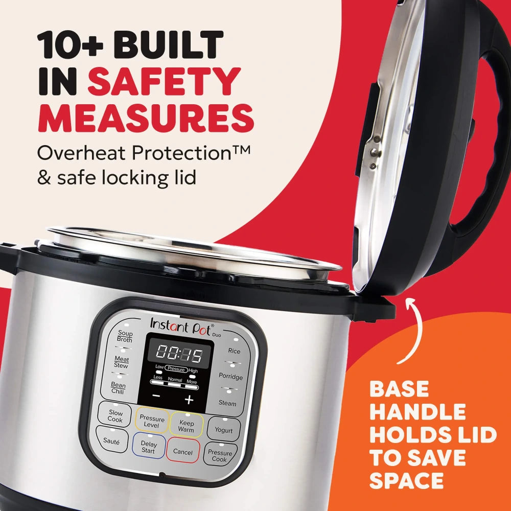 Instant Pot Duo Multi Cooker 3 Litre - Black / Stainless Steel | 110-0044-01-UK
