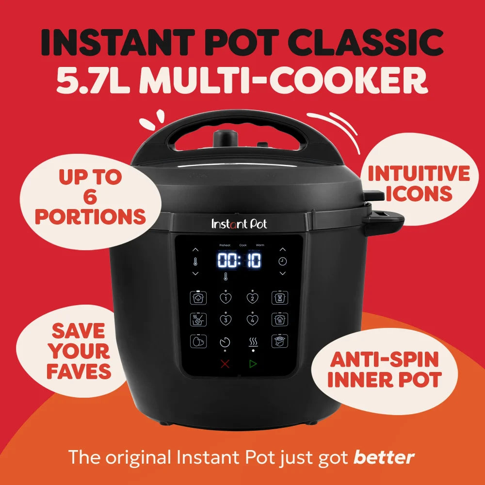 Instant Pot Classic MultiCooker 5.7 Litre - Black | 112-2000-01-UK
