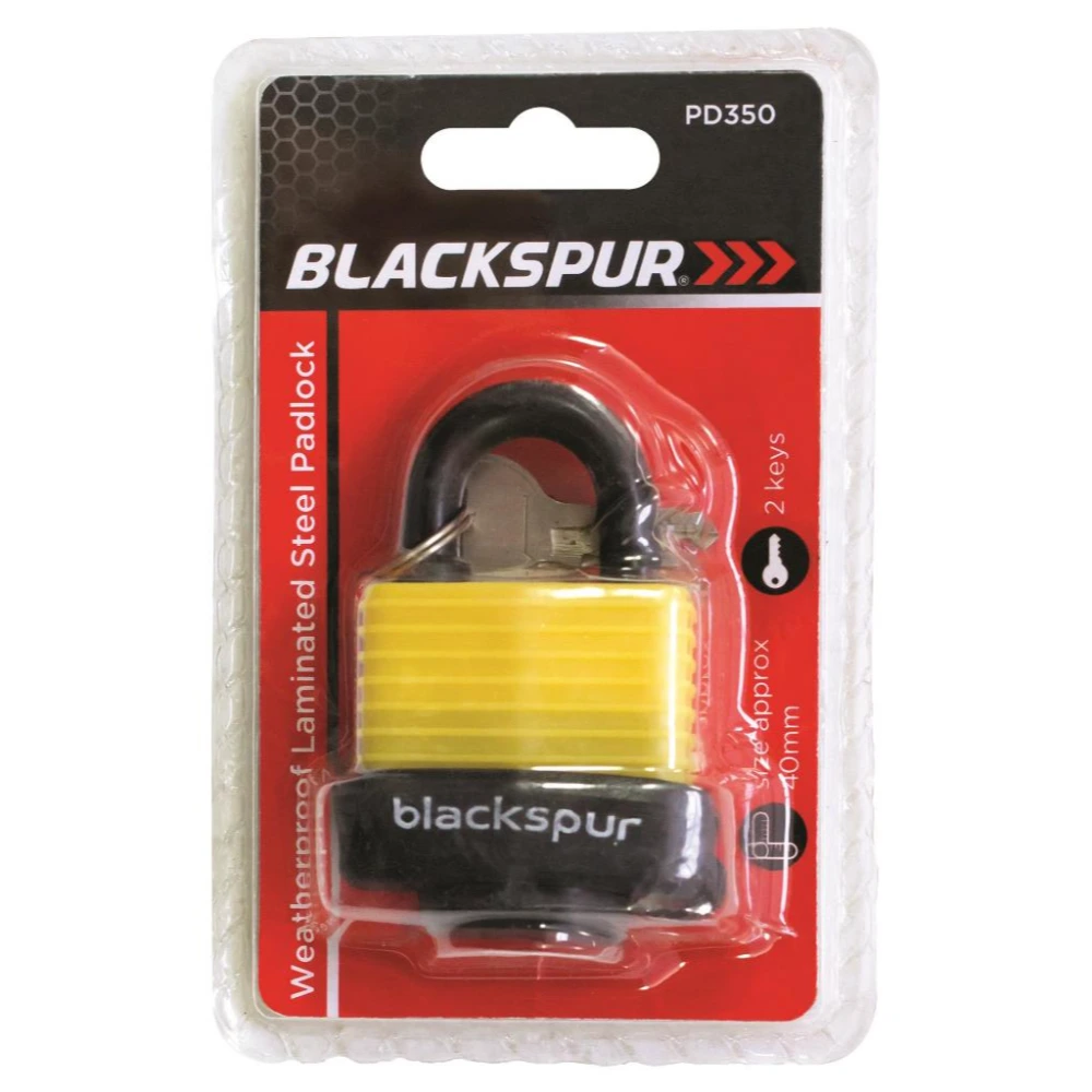 Blackspur 40mm, Laminated Steel Padlock Weatherproof | PD350