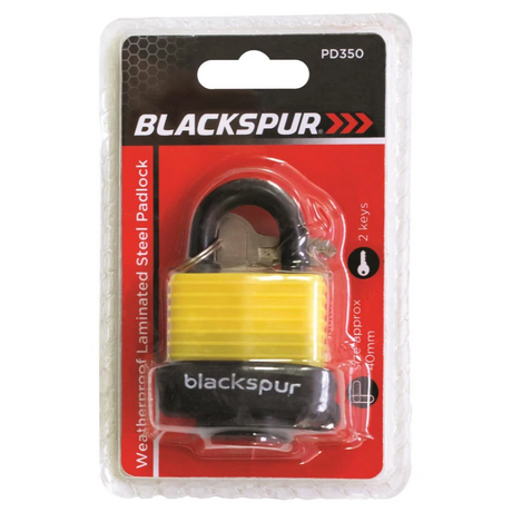 Blackspur 40mm, Laminated Steel Padlock Weatherproof | PD350