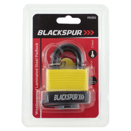 Blackspur 50mm Laminated Steel Padlock Weatherproof | PD352
