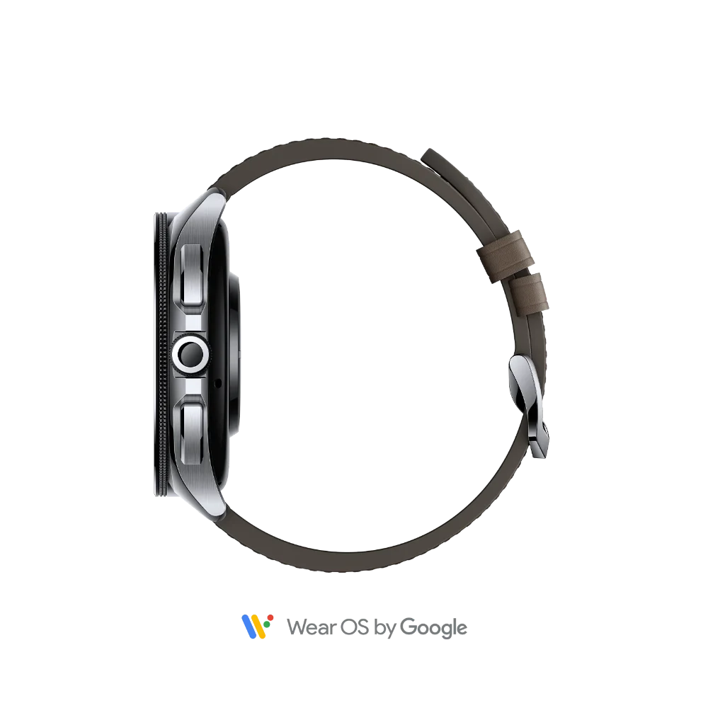 Xiaomi Watch 2 Pro Smart Watch with Brown Leather Strap - Silver | BHR7216GL