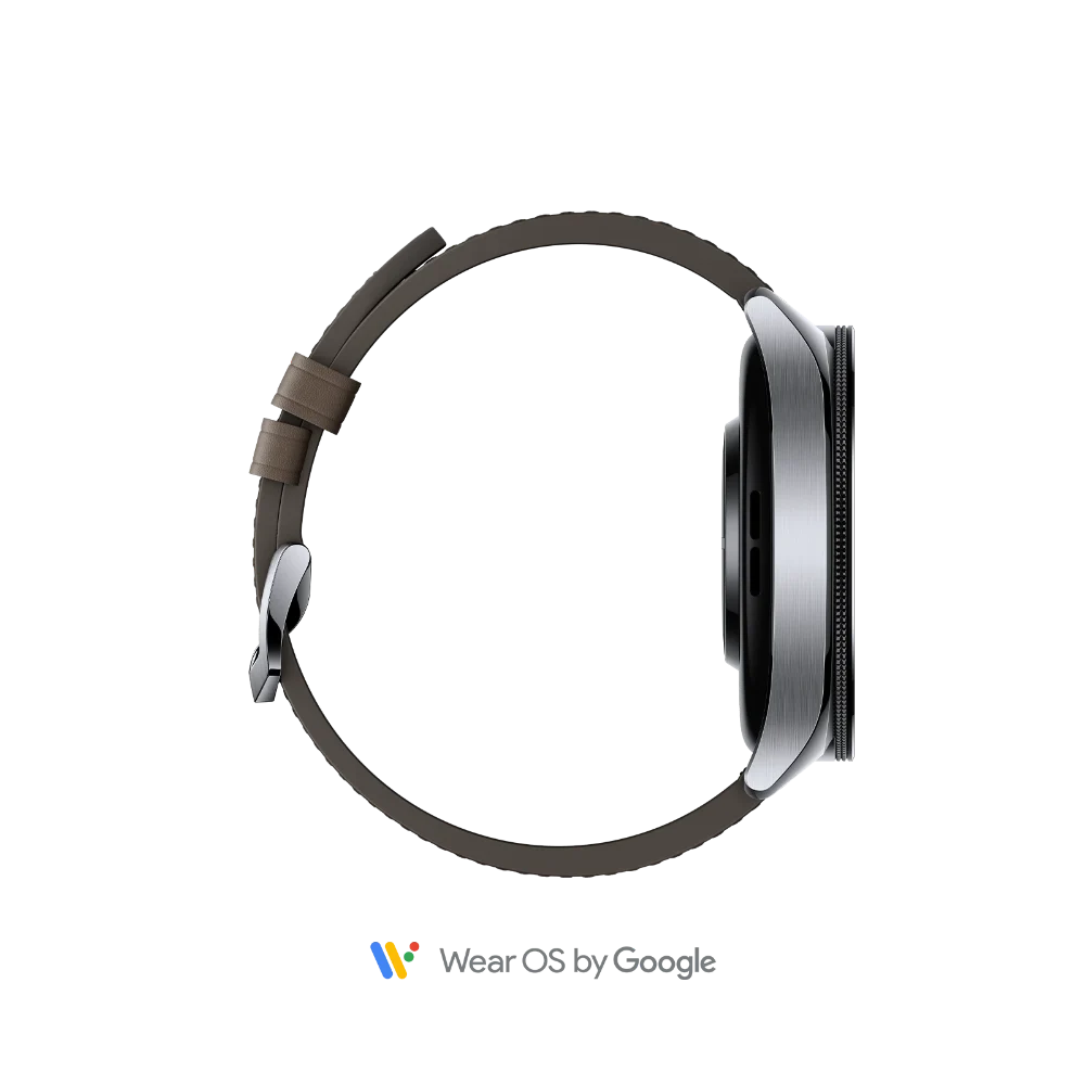 Xiaomi Watch 2 Pro Smart Watch with Brown Leather Strap - Silver | BHR7216GL